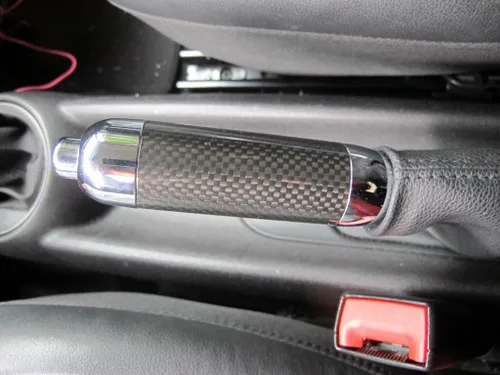 Vista 3 de ATEX Cubierta de freno de mano de fibra de carbono para Cooper MK2 R55/R56 2007 2008 2009 2010 2011 2012 2013