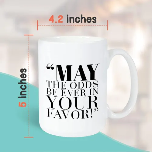 Vista 4 de Taza de café de película de ciencia ficción – May The Odds Be Ever In Your Favor – Adventure Dystopian Film Series Actor Actriz Novela Trilogy Fan