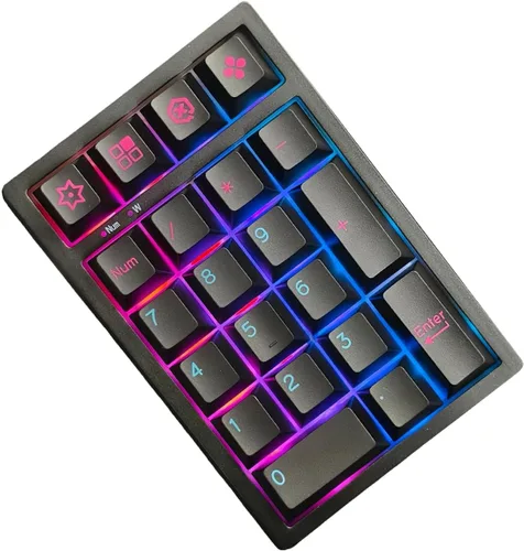 Vista 12 de BOYI TD21 - Teclado numérico de intercambio en caliente, 21 teclas Mini Numpad, teclado portátil Bluetooth5.0/2.4G/teclado con cable numérico