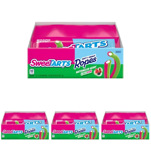 Vista 11 de SweeTARTS Ropes, Cherry Punch Candy, bolsa de 3 onzas (paquete de 12)