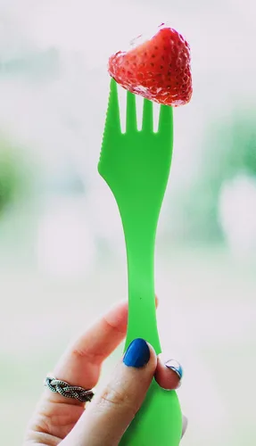 Vista 5 de Paquete de 4 cubiertos de camping multicolor Spork