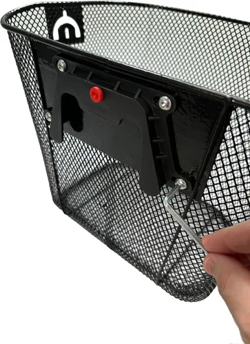 Vista 6 de AlveyTech Cesta de alambre frontal universal con accesorios de montaje de liberación rápida para bicicletas y scooters – Cestas de bicicleta grandes