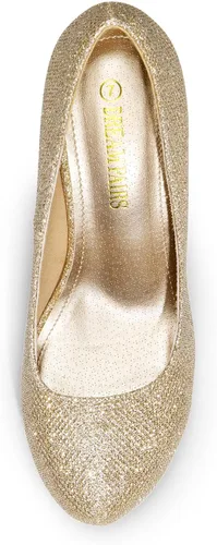 Vista 3 de DREAM PAIRS - Zapatos Tiffany de tacón clásicos, elegantes y versátiles con tacón de aguja bajo y plataforma, zapatos de vestir para mujer