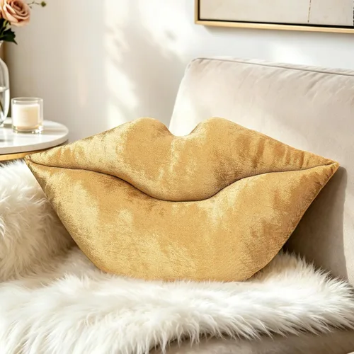 Vista 14 de AELS Almohadas de labios 3D, suaves y suaves, decorativas, almohadas de amor, lindas almohadas de 20 x 11 pulgadas para sofá, cama, sala de estar