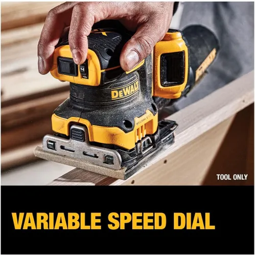 Vista 14 de DEWALT Lijadora inalámbrica de velocidad variable de 1/4 hoja sin escobillas MAX XR de 20 V (solo herramienta) (DCW200B)