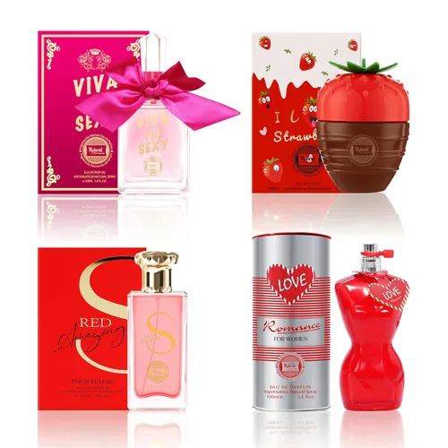 Vista 13 de Hybrid & Company Mujer 4 unids Black Opinion La Vie En Rose Paris Para Su Primavera Floración Perfume Natural Spray Fresco Fragancia