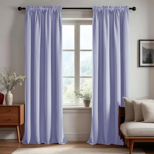 Vista 138 de Deconovo Cortinas opacas, aislamiento térmico, dobladillo para barra, reducción de ruido, certificado Oeko-TEX, cortinas de oscurecimiento