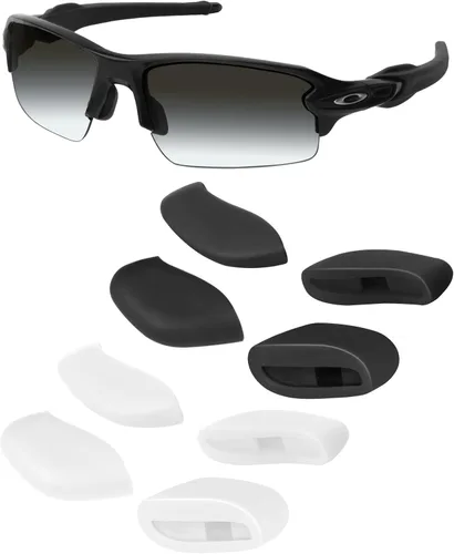 Vista 25 de Mryok Almohadillas de nariz de repuesto para Oakley Flak Draft/Flak 2.0/Flak 2.0 XL/Flak Jacket XLJ Sunglass - Opt Negro y Negro