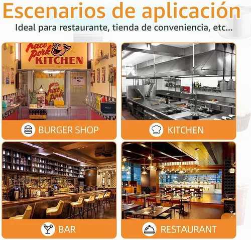 Vista 9 de Freidora de Piso Comercial a Gas con 2 Canastas, Freidora a Propano de Gas de 90000 BTU - Solo para Uso Comercial, Control de Temperatura