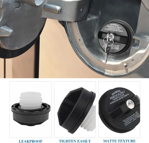Vista 5 de Tapa de Gasolina con Cerradura, Tapa del Tanque de Combustible con Llave, Cerradura de Tapa de Gasolina Cubierta de Tapa de Combustible