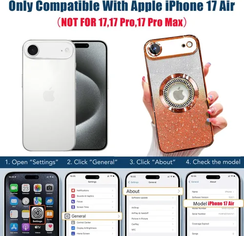 Vista 355 de Misscase Funda magnética con purpurina para iPhone 11 compatible con MagSafe, protección completa, delgada, a prueba de golpes, antiarañazos
