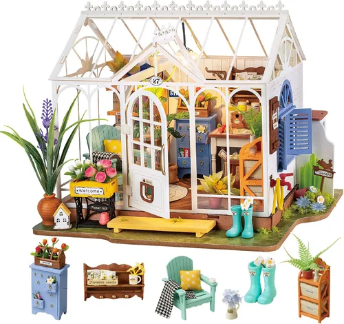 Vista 10 de Rolife Librería DIY Kit de casa de muñecas en miniatura, regalo creativo