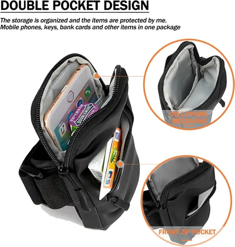 Vista 3 de Muñequera para teléfono celular, ajuste universal, resistente al agua, transpirable, soporte para teléfono para correr, ciclismo, escalada