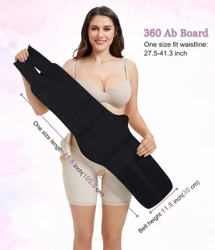 Vista 2 de YERKOAD 360 Lipo Foam Ab Board Post Cirugía Liposucción Tableros de compresión abdominal Envoltura del vientre Recuperación de Lipo