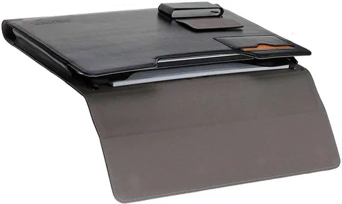 Vista 3 de Funda tipo folio de piel negra compatible con CHUWI UBook Pro 12.3 pulgadas 2 en 1 Tablet
