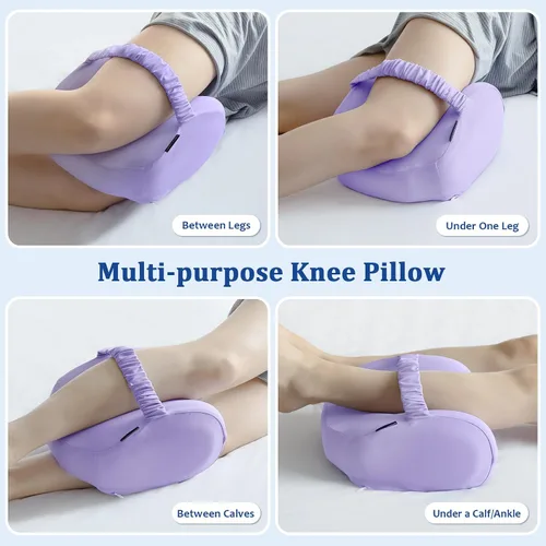 Vista 7 de KingPavonini Almohada de Rodilla Refrescante para Personas que Duermen de Lado con Dolor de Cadera, Almohada de Pierna de Espuma Viscoelástica