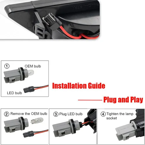 Vista 7 de Kits de luces indicadoras laterales LED con lentes ahumadas ámbar para Mercedes Benz W212 Clase E Pre-LCI E350 E550 E63 AMG 2010 2011 2012 2013