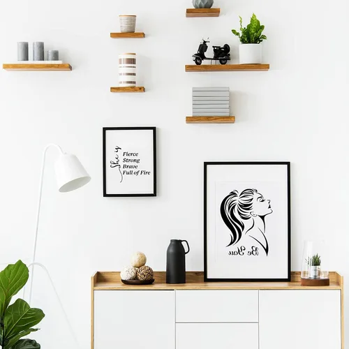 Vista 5 de Zonon 16 plantillas temáticas para mujer, plantillas de pintura en lienzo, con cita inspiradora y cita inspiradora, para el hogar, decoración