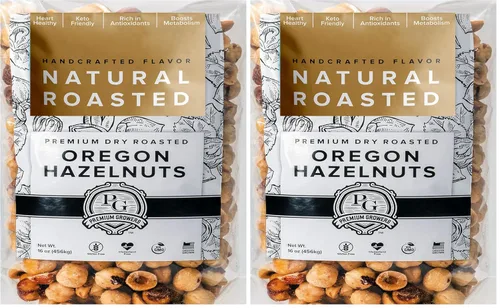 Vista 12 de Oregon Farm To Table - Avellanas de cultivadores premium - Tostadas en seco - Ligeramente saladas - Certificado Kosher - 1 libra