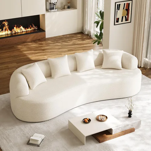 Vista 17 de Sofá seccional de gran tamaño de 147" para sala de estar, sofá moderno de lujo de chenilla suave de 4 plazas extra profundo y ancho con asiento