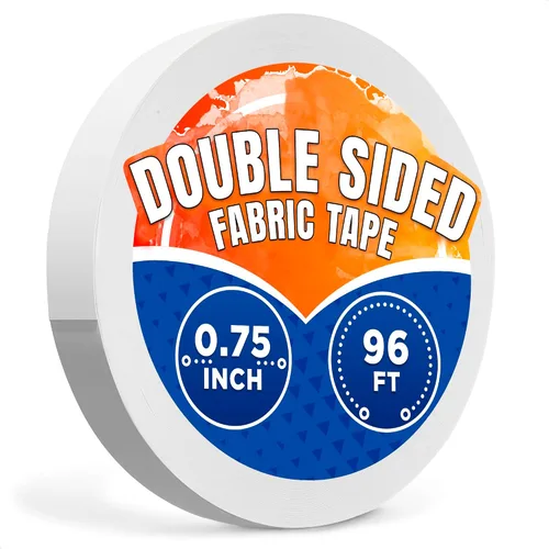 Vista 10 de Cinta de dobladillo sin coser sin planchado para el hogar, 0.4 pulgadas x 60 yardas, cinta acrílica transparente ultra fina de doble cara para ropa