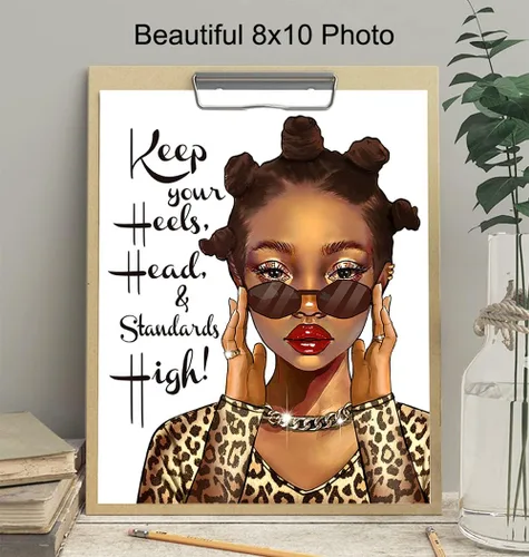 Vista 4 de Arte y decoración inspiradoras de pared para mujeres negras, póster motivacional de inspiración afroamericana, arte negro, obra de arte de pared