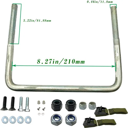 Vista 3 de Kit Portamotosierra Universal de 20 Pulgadas para Tractores, ATV UTV Camiones, Soporte de Montaje Fijo Compatible con Todas las Marcas