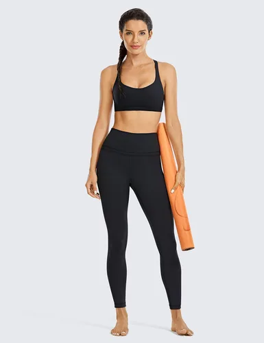 Vista 3 de CRZ YOGA - Leggings deportivos para mujer colección Naked Feeling, para entrenamiento, entrepierna de 25pulgadas y largo de 78, con cintura alta