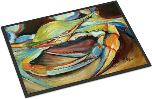 Vista 73 de Caroline's Treasures JMK1017JMAT - Tapete de caza de rana garza azul, 24 x 36 pulgadas, tapete para puerta delantera, interior y exterior