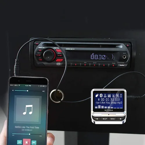 Vista 5 de Transmisor FM Bluetooth para automóvil, adaptador de radio inalámbrico, 38 W [PD 20 W + QC 3.0], kit automático manos libres con control remoto