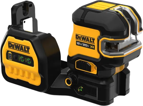 Vista 4 de DEWALT Nivel Láser 20V/12V MAX, Láser de Línea Cruzada y Láser de 5 Puntos, Verde, Solo Herramienta (DCLE34520GB)
