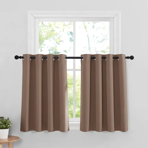 Vista 33 de RYB HOME - Cortinas para armario de 36 pulgadas, cortinas para oscurecer la habitación con ojales resistentes a la oxidación, cortinas de Aqua