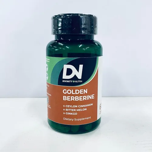 Vista 2 de Divinity Nutra Suplemento de berberina dorada 4 en 1 con canela, melón amargo ginkgo de Ceilán, 60 cápsulas fabricadas en Estados Unidos