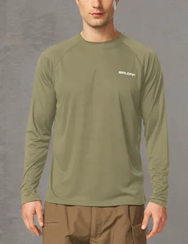 Vista 7 de baleaf Men's Sun Protection Shirts UV SPF UPF 50+ Long Sleeve Rash Guard Fishing Running Quick Dry Lightweight