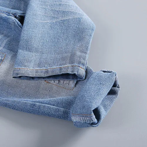 Vista 4 de KIDSCOOL SPACE Bebé y niños pequeñosniñas azul y negro Denim Overalls,Jean Workwear