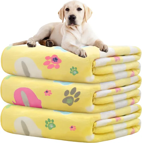 Vista 15 de Rezutan 1 paquete de 3 mantas para perros grandes, 41x31 pulgadas para mantas suaves y mullidas para mascotas y gatos de tamaño mediano, reversibles