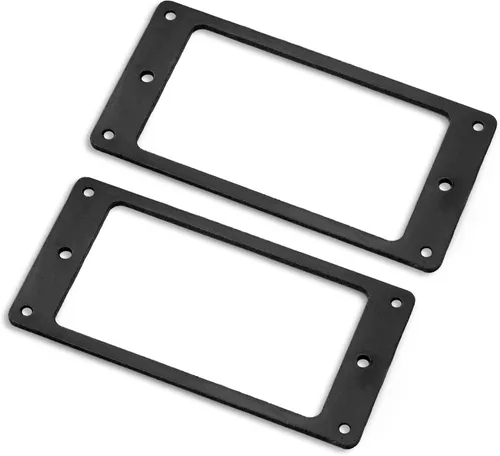 Vista 7 de MAXCHEER Anillo de recogida Humbucker plano de hierro de metal para reemplazo de guitarra eléctrica (negro)