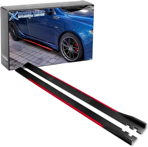 Vista 14 de Xotic Tech - Faldas laterales inferiores para automóvil, protector de panel basculante, divisor de alas, difusor de línea inferior, kit de cuerpo