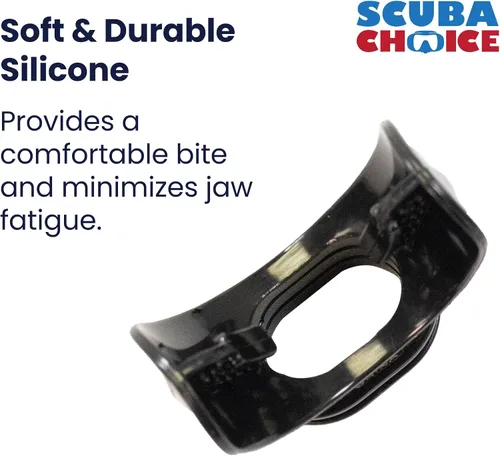 Vista 8 de Scuba Choice Diving Regulator Octopus Mouthpieces with Regulator Tie (6-Pcs) Premium PVC, Universal Fit for Standard Regulators Comfortable