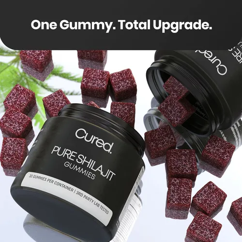 Vista 8 de Cured Shilajit - Gomitas para hombres con más de 85 minerales traza, ácido fúlvico y húmico Energía natural, resistencia y apoyo de resistencia