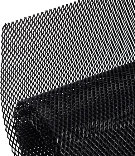 Vista 15 de AggAuto - Pantalla de malla de acero inoxidable 304 de 47 x 16 pulgadas, recubierta de cloruro de polivinilo, para rejilla de ventilación Negro