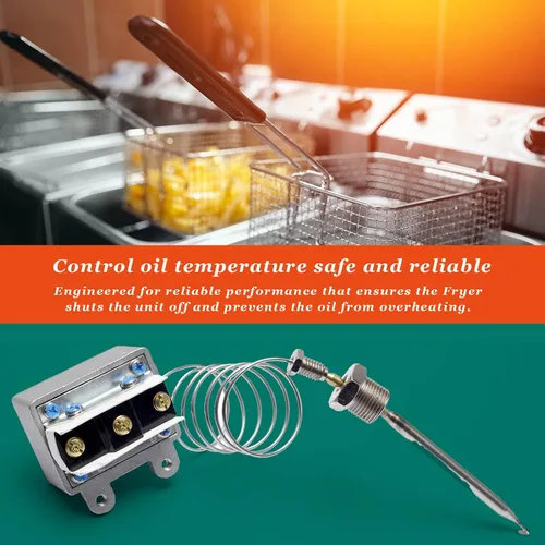 Vista 7 de 3/8" Mpt Stuff Box 1177 interruptor de freidora de termostato de límite alto compatible con el termostato robertshaw 301030005 compatible