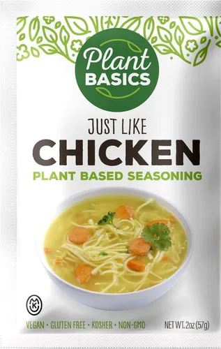 Vista 5 de Plant Basics - Condimento a base de plantas, al igual que el pollo, 2 onzas (paquete de 12), vegano, sin gluten, kosher, sin OMG