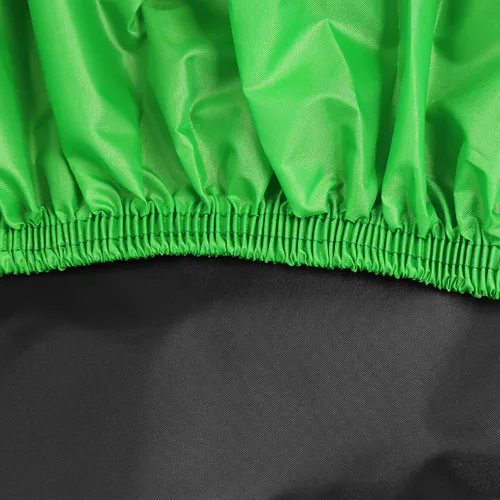 Vista 4 de uxcell L 190T Protector contra Lluvia y Polvo Negro+Verde para Motocicleta y Scooter 168 cm para Harley Davidson