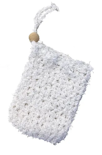 Vista 8 de Bolsa ahorradora de jabón – Bolsa de algodón exfoliante de ganchillo a mano – Bolsa de jabón exfoliante para hacer espuma y secar las barras