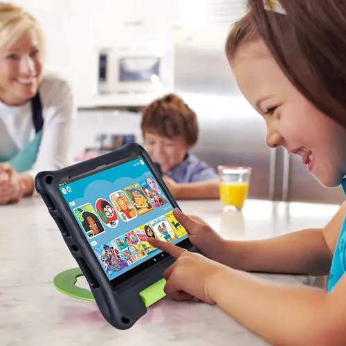 Vista 7 de 2023 10in Tablet Case for Kids,OQDDQO 10 case Light Weight Anti Slip Shockproof Kids Friendly Case Not Compatible ipad Tablet(Black)