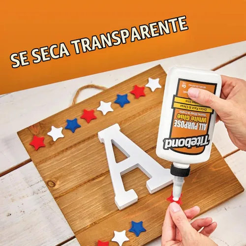Vista 5 de Titebond pegamento multiusos blanco, para el hogar, taller, escuela y manualidades, versátil, se seca rápido y transparente, fácil de usar, limpieza