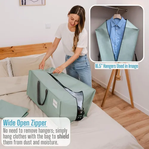 Vista 89 de VENO Paquete de 6 bolsas de mudanza resistentes con correas de mochila, cremalleras y asas, bolsas de embalaje extragrandes para artículos