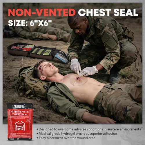 Vista 11 de 144 piezas de kit avanzado de primeros auxilios para trauma - Equipo de emergencia para acampar con torniquete, vendaje de compresión, férula de 36