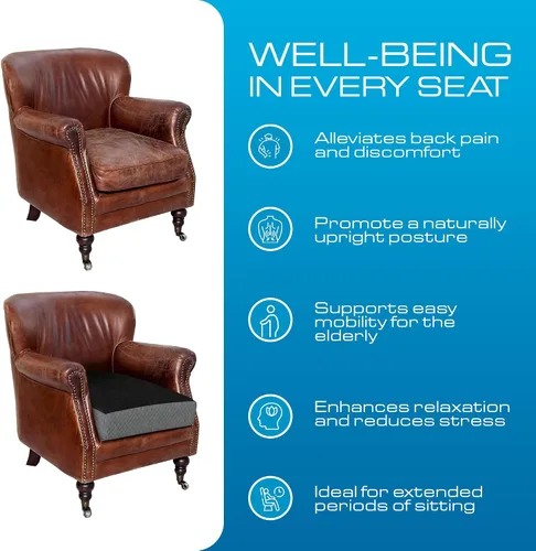 Vista 5 de Kolbs - Cojín reclinable extragrande Elegante funda de terciopelo de 2 tonos (solo asiento)